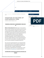 Taxation of Income of Partnership Firm