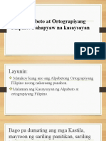 Ang Alpabeto at Ortograpiyang FIL 1 Report