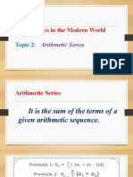 Topic 2 MMW Arithmetic Series