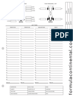 Raceday Sheet