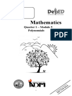 Mathematics: Quarter 1 - Module 5 Polynomials