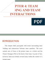 Chapter 4: Team Building and Team Interactions