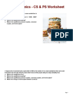 Microeconomics - CS & PS Worksheet