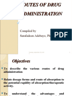 Routes of Drug Administration