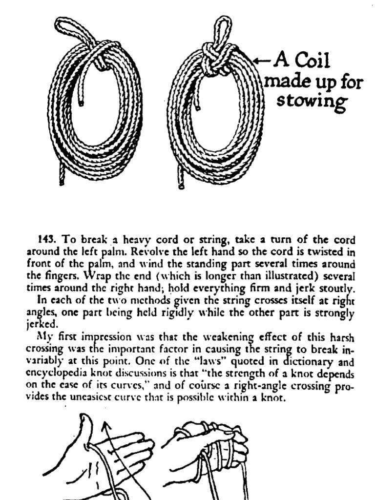 Ropes, knots, ladders, lashings & anchorages Knot Rope