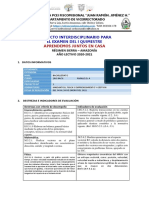 Proyecto Interdisciplinario para El Examen Del I Quimestre: Aprendemos Juntos en Casa