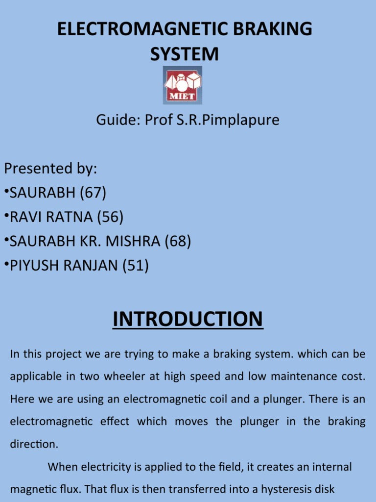 Braking System 1 PDF