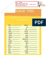 Area: English Teacher: Apolaya Saravia Juan DATE: 28 Tuesday, September 2021 GRADE: 4° Primary. PURPOSE: Identify The Irregular Verbs