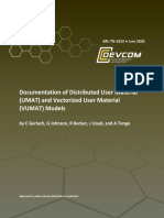 Documentation of Distributed User Material (UMAT) and Vectorized User Material (VUMAT) Models