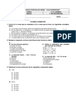 Exaamen Bimestral Quimica 1ro