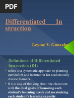 Differentiated in Struction: Leyme V. Gonzales