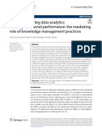 Application of Big Data Analytics and Organizational Performance