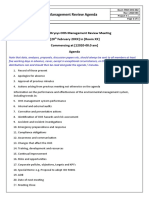 FRM-OHS-002 Management Review Agenda Template