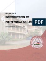 Introduction To Differential Equations: Module No. 1