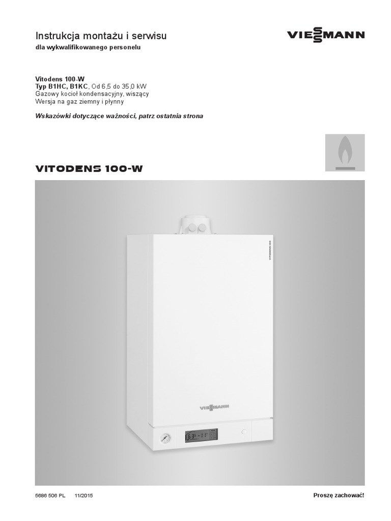 Viessmann Vitodens 100 W Instrukcja Serwisowa