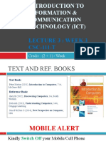 Introduction To Information & Communication Technology (Ict)