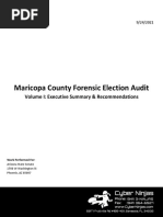 Maricopa County Forensic Election Audit Volume I: Executive Summary & Recommendations