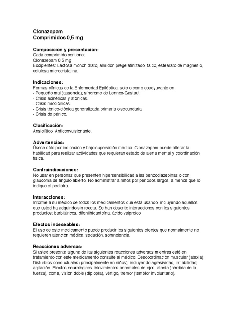 Clonazepam 1mg