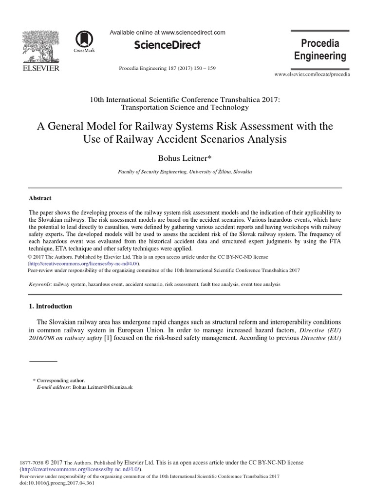 A General Model For Railway Systems Risk Assessmen | PDF | Risk | Risk ...
