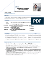 Muhammad Ali Umar Mechanical Engineer Resume