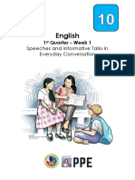 English: Speeches and Informative Talks in Everyday Conversation