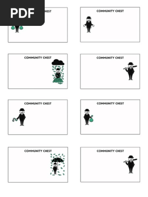 Monopoly Community Chest Cards Template