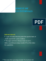 ESTABLISHING REFERENCE INTERVALS