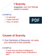 Causes of Scarcity: Your Own Feelings of What Is Needed or Wanted