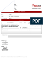 Daily Activity Report Axon Structured Cabling Global City, Taguig DNE-DAR-002-AXN Sunday, 27 June 2021