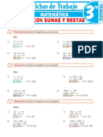 Ecuaciones Con Sumas y Restas para Tercer Grado de Primaria