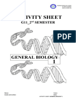 Activity Sheet: General Biology