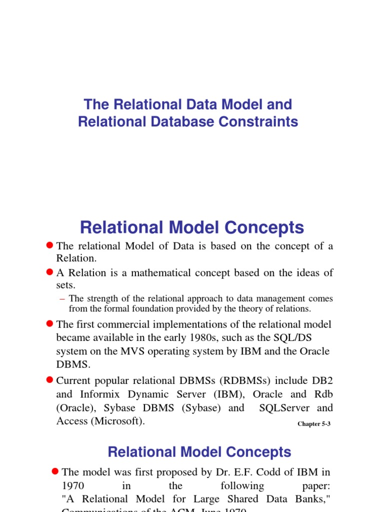 An In-Depth Look at Relational Database Concepts and Formal Definitions ...