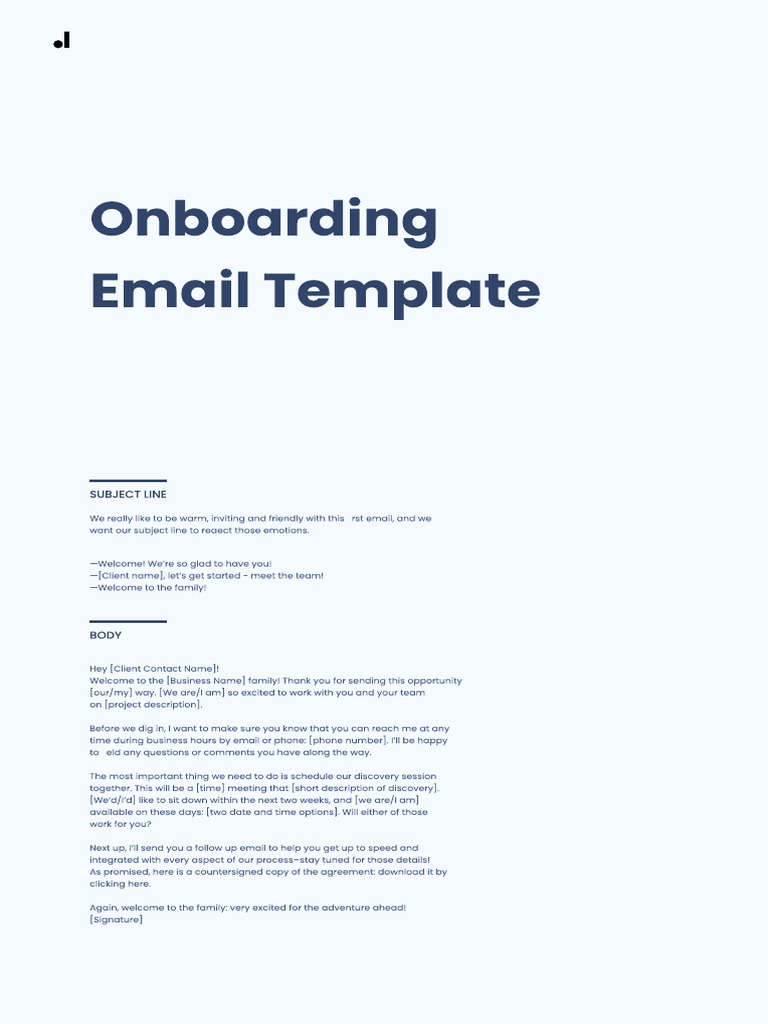 Client Onboarding Email Template | PDF | Self-Improvement