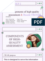 Components of High Quality Assessment and Recent Trends