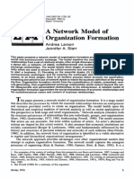 A Network Model of Organization Formation: Andrea Larson Jennifer A. Starr