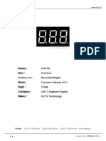 Model: Size:: 3361AS 0.36-Inch Red (Ultra-Bright) Common-Cathode (CC) 3-Digit LED 7-Segment Display XLITX Technology