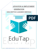 Poverty Alleviation & Employment Generation Descriptive Answer Writing