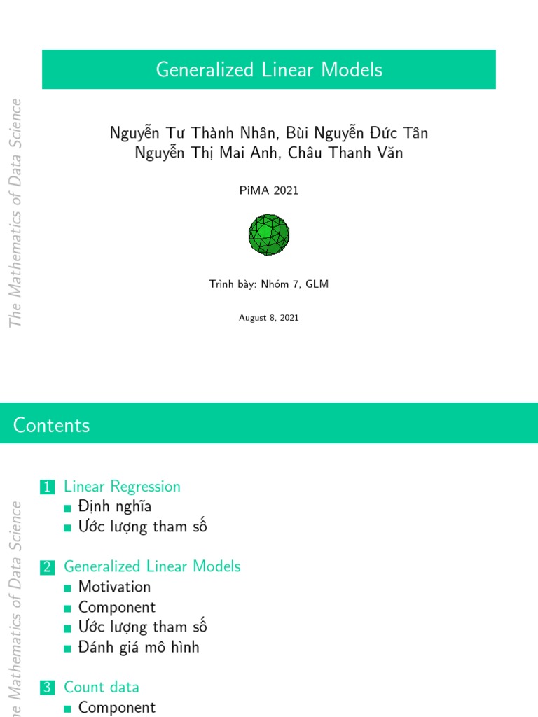 Generalized Linear Model Presentation | PDF