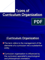 Types of Curriculum Organization