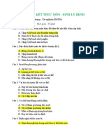 Đề Thi Kết Thúc Môn Sinh Lý Bệnh (Đ4XN)