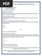 Lab # 6: Verification of Maximum Power Transfer Theorem: Objectives