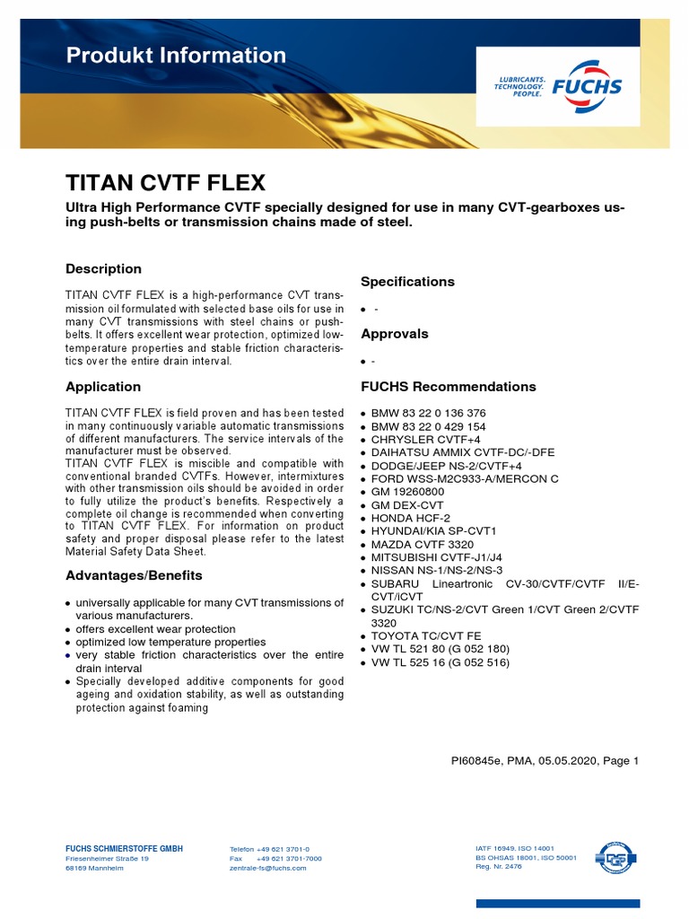 Описание titan cvtf flex en | PDF | Land Vehicles | Vehicles