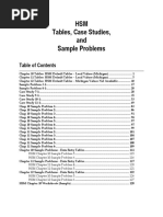 HSM Tables, Case Studies, and Sample Problems