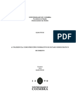 Doutorado - Coimbra - Tolerância e Direito - Artigo - Sumário - A Tolerância Como Princípio Do Estado... - 2020.0127 (F) (D4)