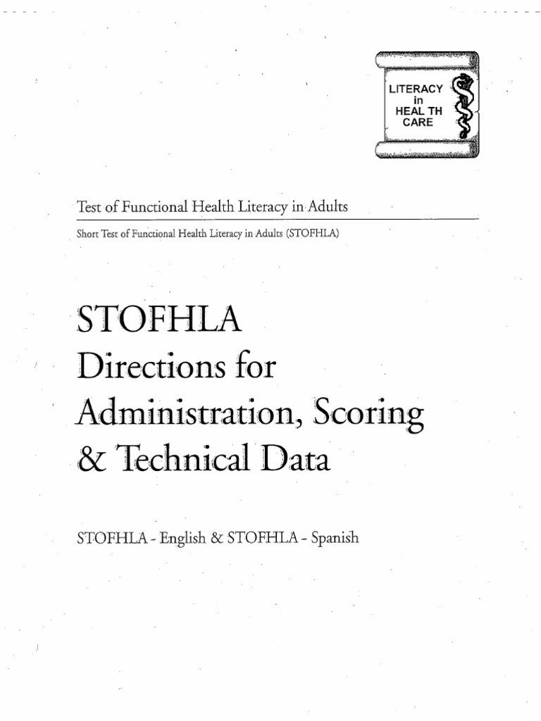 Attachment D - Short Test of Functional Health Literacy in Adults ...