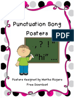 Punctuation Song Posters: Posters Designed by Martha Rogers