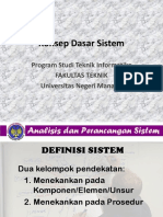 SI-1 Konsep Dasar Sistem