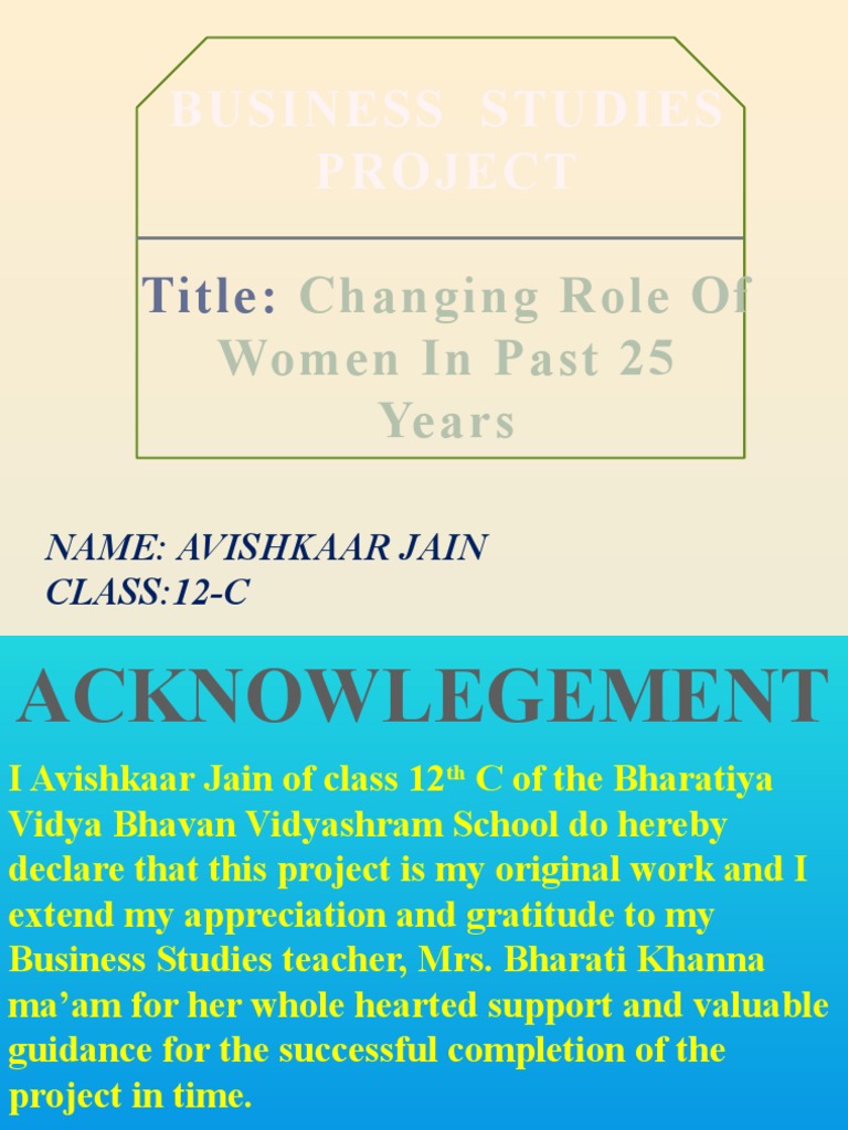Changing Role of Women in India | PDF | Family | Gender Role