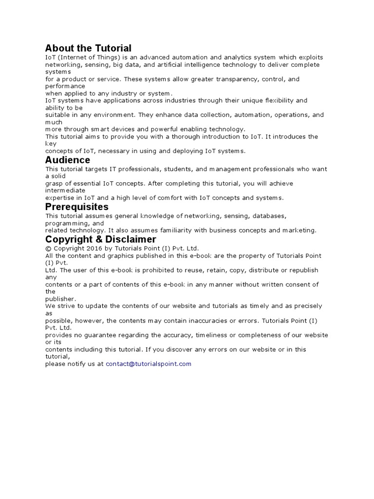 About The Tutorial | PDF