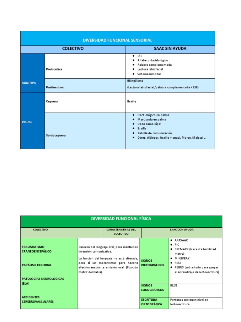 Clasificación y Ejemplos de SAAC | PDF | Escritura | Espectro autista